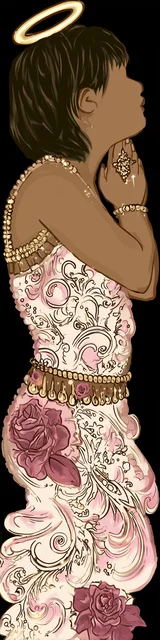 Free angel bookmark featuring an angel facing away